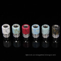 Turquesa Ceramic Drip Tips Color Electrónico Cigarrillo Aluminio Resistencia al calor 510 Goteo Sugerencia